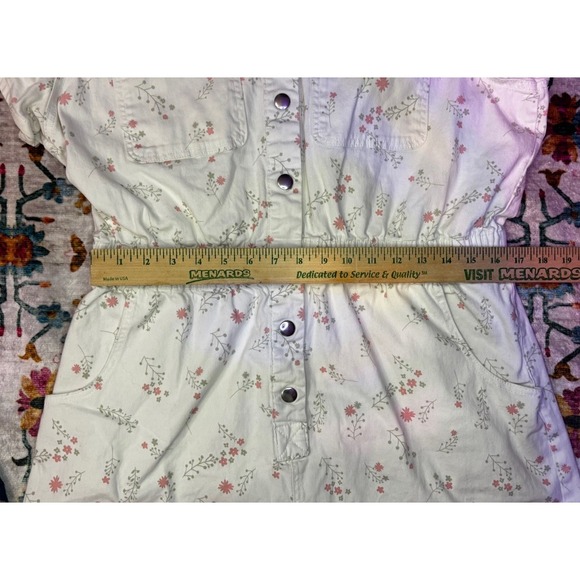 Celebrity Pink Coveralls Womens XXL White Romper Ditzy Floral Shorts Jumpsuit - Picture 6 of 8